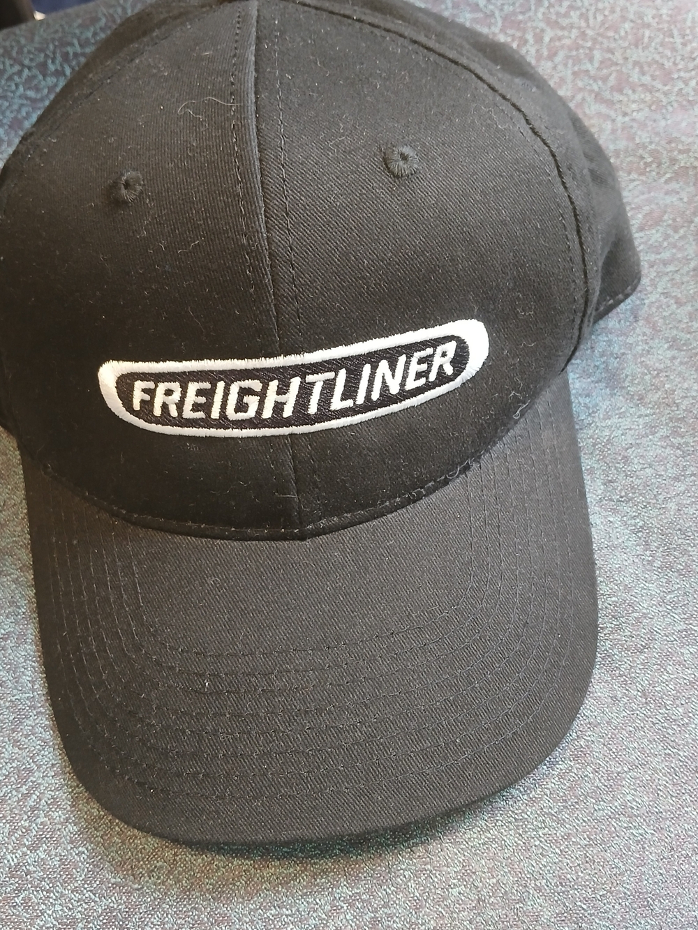 Black Freightliner Embroidered Logo Trucker Hat Cap